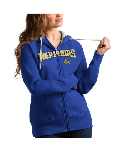 Antigua Women's Royal Golden State Warriors Team Victory Full-zip Hoodie In Blue
