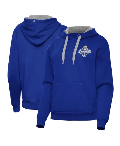 Antigua Women's Royal Los Angeles Dodgers 2025 World Series S Victory Hoodie In Blue