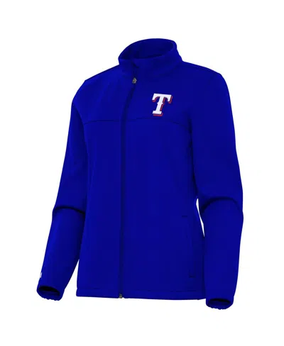 Antigua Women's Royal Texas Rangers Links 2 Golf Full-zip Jacket In Blue