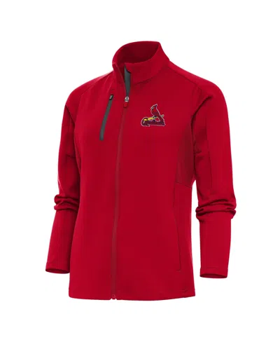 Antigua Women's St. Louis Cardinals Logo Generation Full-zip Long-sleeve Embroidered Graphics Jacket In Red
