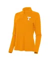 Antigua Women's Tennessee Orange Tennessee Volunteers Intent Quarter-zip Top In Orange