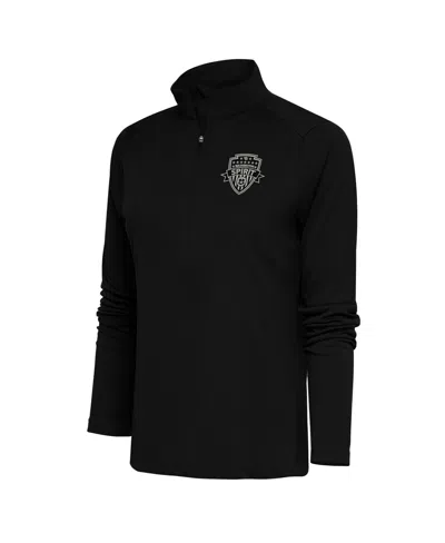 Antigua Women's Washington Spirit Tribute Half-zip Jacket In Black