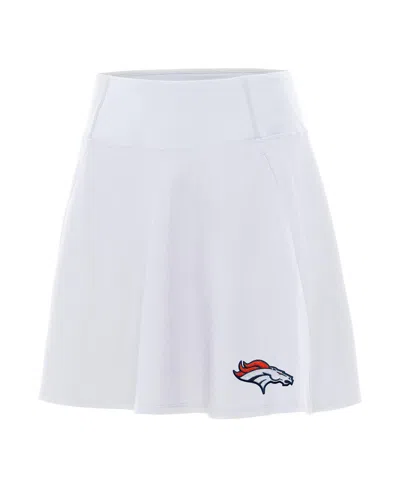 Antigua Women's White Denver Broncos Chip Skort