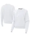 Antigua Women's White Detroit Lions Victory Pullover Sweatshirt