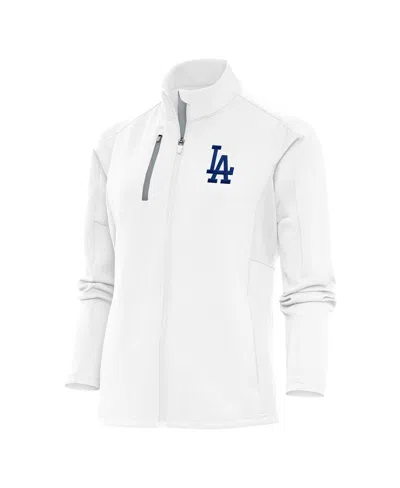 Antigua Women's White Los Angeles Dodgers Logo Generation Full-zip Jacket