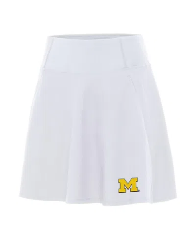 Antigua Women's White Michigan Wolverines Chip Skort