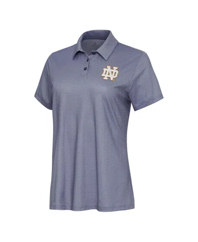 Antigua Women's White Notre Dame Fighting Irish Rings Polo Shirt In Blue