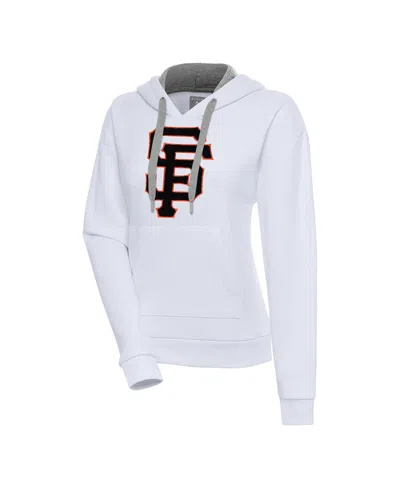Antigua Women's White San Francisco Giants Victory Pullover Hoodie
