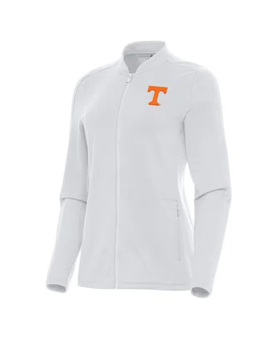 Antigua Women's White Tennessee Volunteers Continual Full-zip Jacket