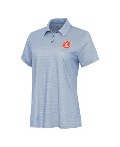 Antigua Women's White/light Blue Auburn Tigers Rings Polo Shirt