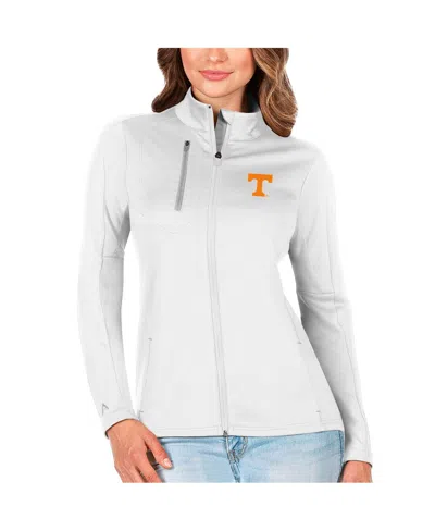 Antigua Women's White/silver Tennessee Volunteers Generation Full-zip Jacket In White,silver