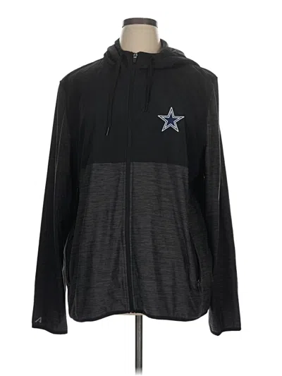 Pre-owned Antigua Zip Up Hoodie In Black