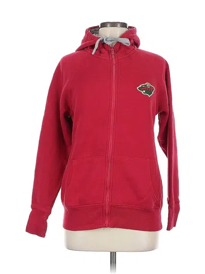 Pre-owned Antigua Zip Up Hoodie In Red