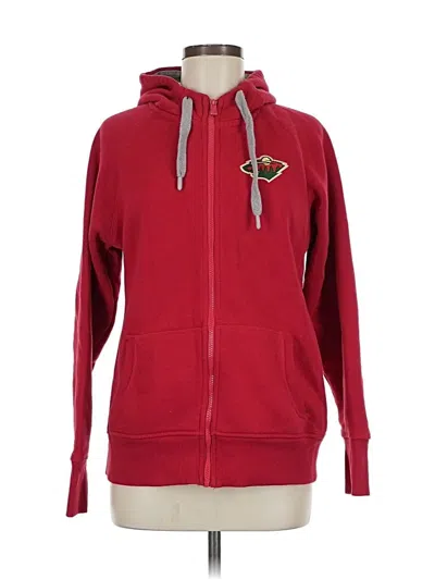 Pre-owned Antigua Zip Up Hoodie In Red
