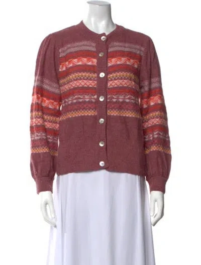Pre-owned Antik Batik Alpaca Patterned Sweater In Pink