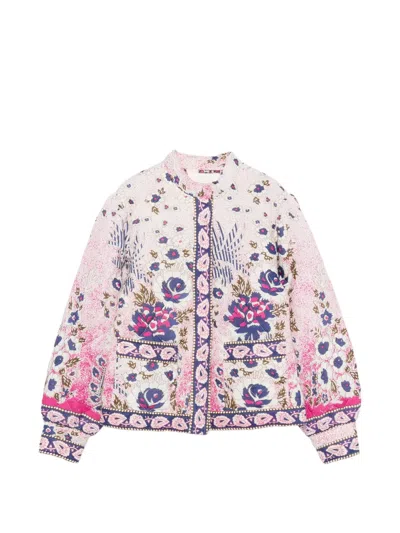 Antik Batik Amia Puffer Jacket In Pink