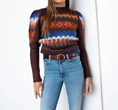 Antik Batik Andean Wool Sweater In Rust In Multi