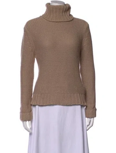 Pre-owned Antik Batik Cashmere Turtleneck Sweater In Neutrals