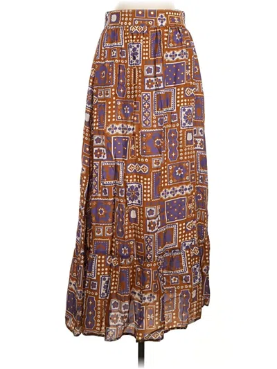 Pre-owned Antik Batik Casual Skirt In Brown
