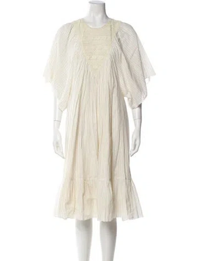 Pre-owned Antik Batik Crew Neck Midi Length Dress