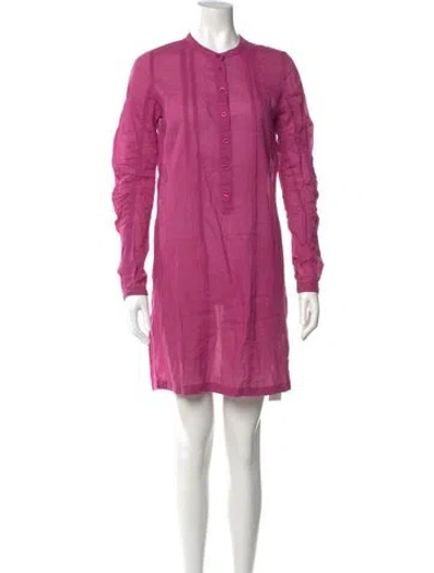 Pre-owned Antik Batik Crew Neck Mini Dress In Pink