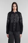 ANTIK BATIK EGLANTINE SHIRT IN BLACK COTTON