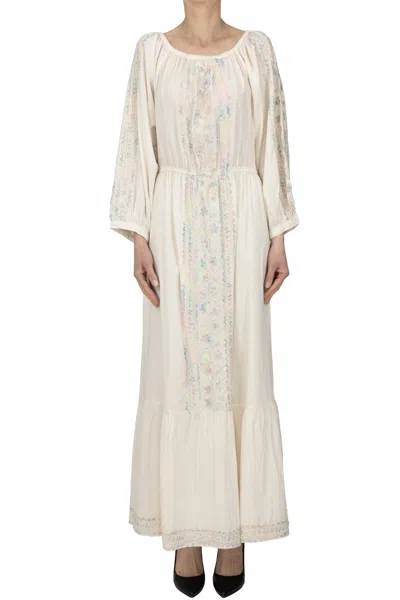 Antik Batik Embroidered Long Dress In Neutral