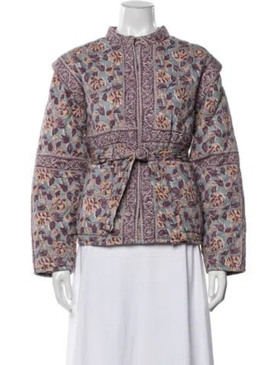 Pre-owned Antik Batik Floral Print Jacket In Blue