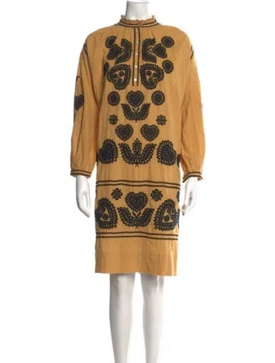 Pre-owned Antik Batik Floral Print Knee-length Dress In Multi