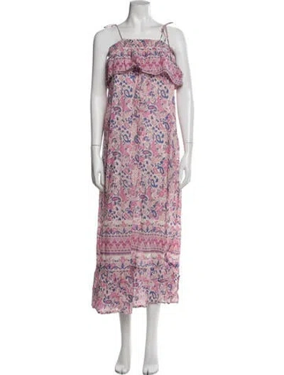 Pre-owned Antik Batik Floral Print Long Dress In Multi