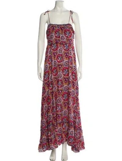 Pre-owned Antik Batik Floral Print Long Dress In Multi
