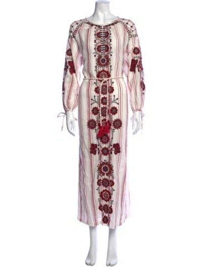 Pre-owned Antik Batik Floral Print Long Dress In Multicolor