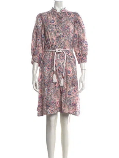 Pre-owned Antik Batik Floral Print Mini Dress In Grey