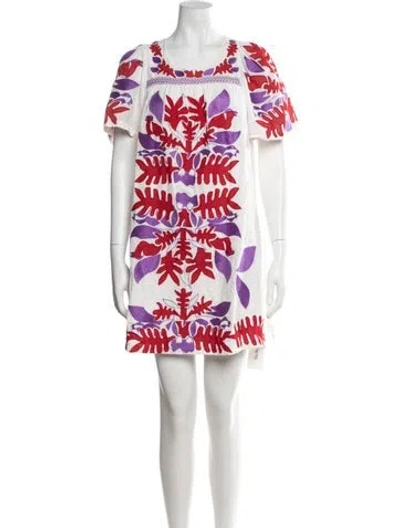 Pre-owned Antik Batik Floral Print Mini Dress In Multi