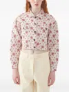 Antik Batik Floral-print Quilted Jacket In Pink