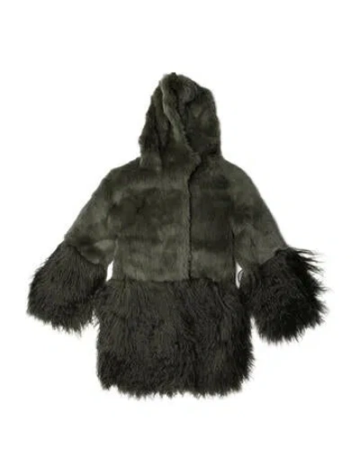 Pre-owned Antik Batik Fur Fur Jacket In Gray