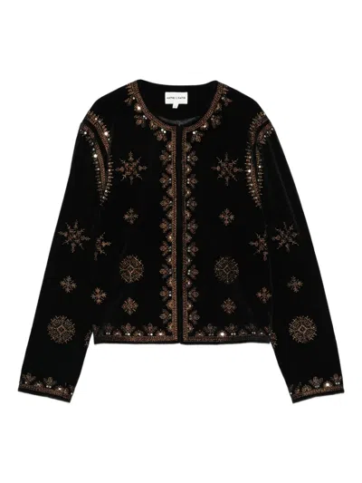 Antik Batik Illuminato Embroidered Jacket In Black