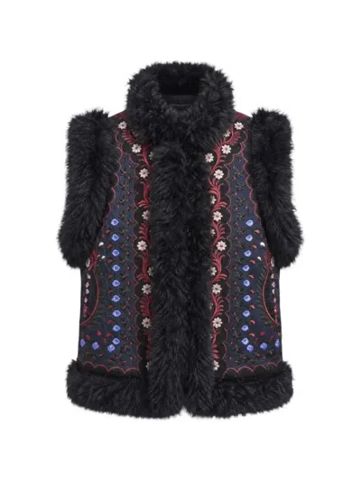 Antik Batik Ivan Embroidered Gilet In Multi