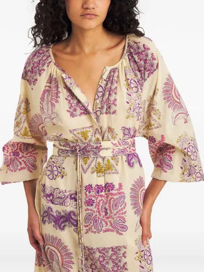 Antik Batik Jane Paisley-print Maxi Dress In Purple