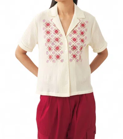 Antik Batik Jena Blouse In Cream In White