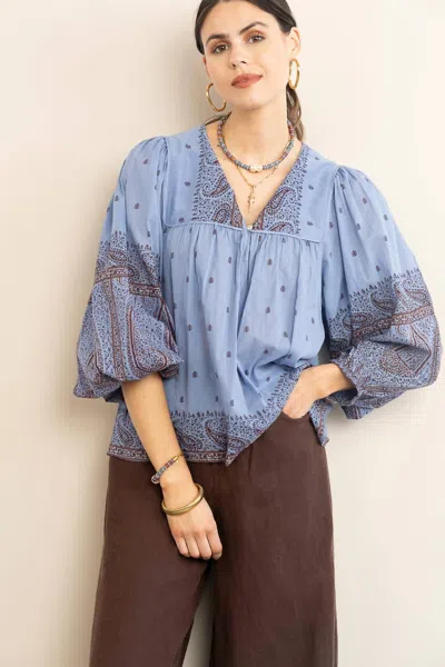 Antik Batik Johri Blouse In Blue