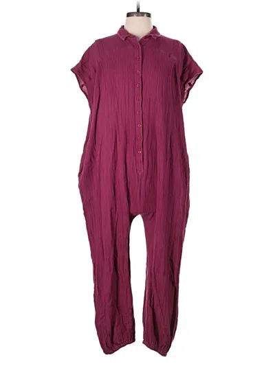 Pre-owned Antik Batik Jumpsuit In Burgundy