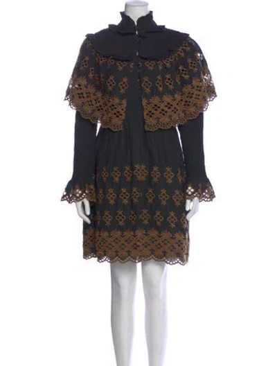 Pre-owned Antik Batik Lace Pattern Mini Dress W/ Tags In Multi