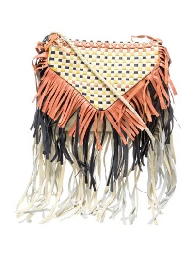 Pre-owned Antik Batik Leather Crossbody Bag In Multicolor
