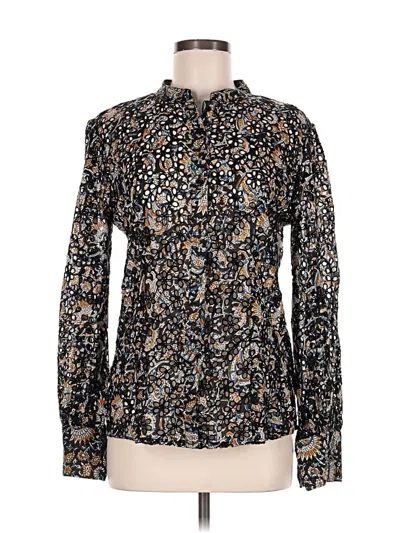 Pre-owned Antik Batik Long Sleeve Blouse In Black