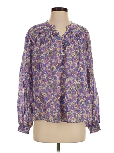 Pre-owned Antik Batik Long Sleeve Blouse In Purple