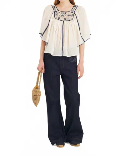 Antik Batik Mati Tee In Cream In Multi