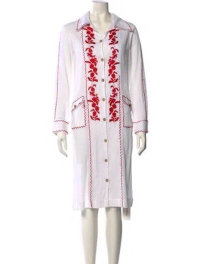Pre-owned Antik Batik Midi Length Dress W/ Tags In White