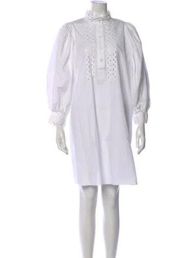 Pre-owned Antik Batik Mini Dress In White