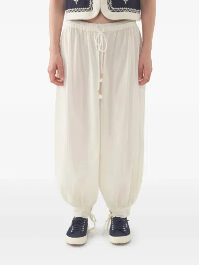 Antik Batik Mirabel Drawstring Trousers In White